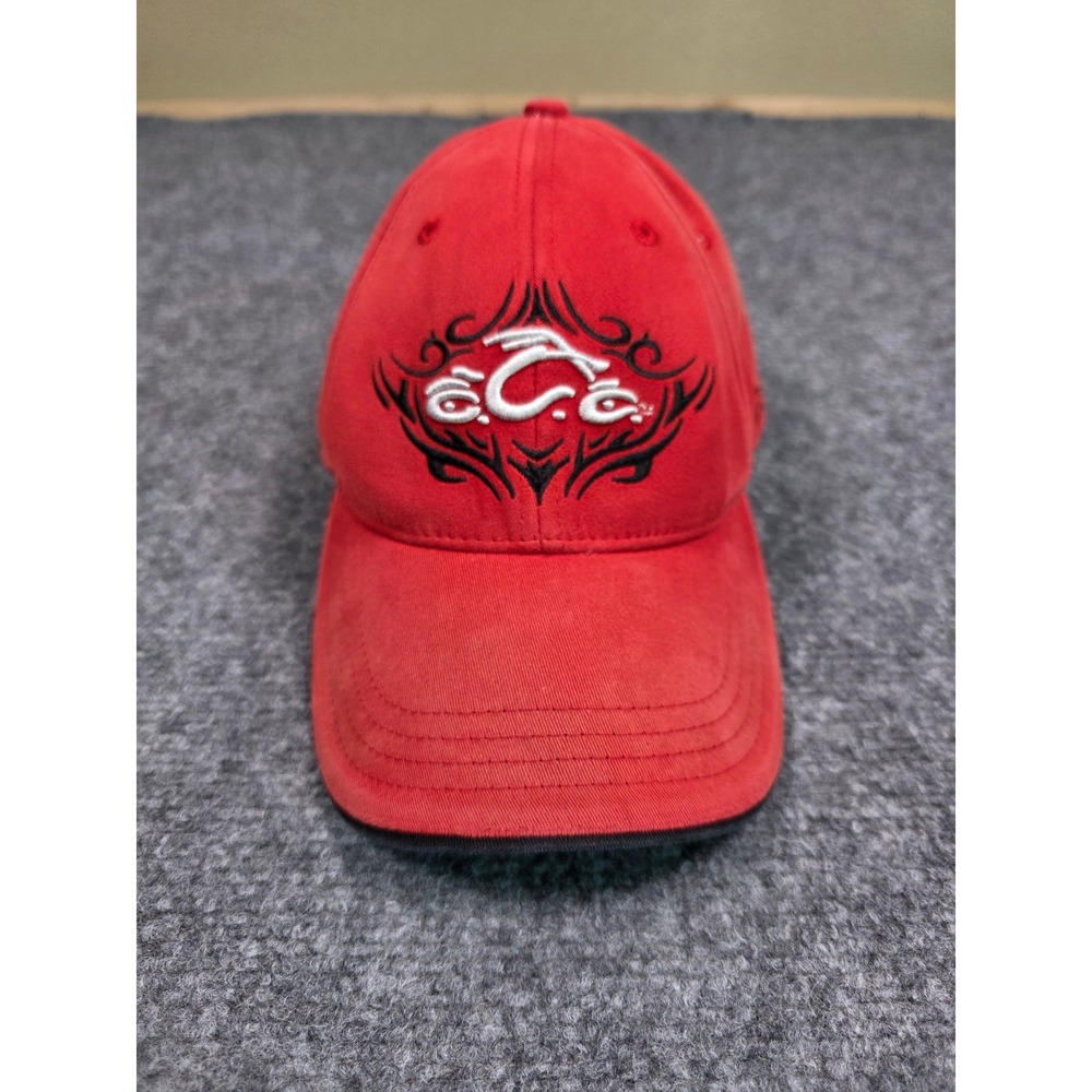 Vintage Orange County Choppers Hat Mens One Size Red Tribal Embroidered OCC Cap‎